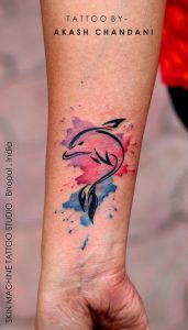 Watercolor body art